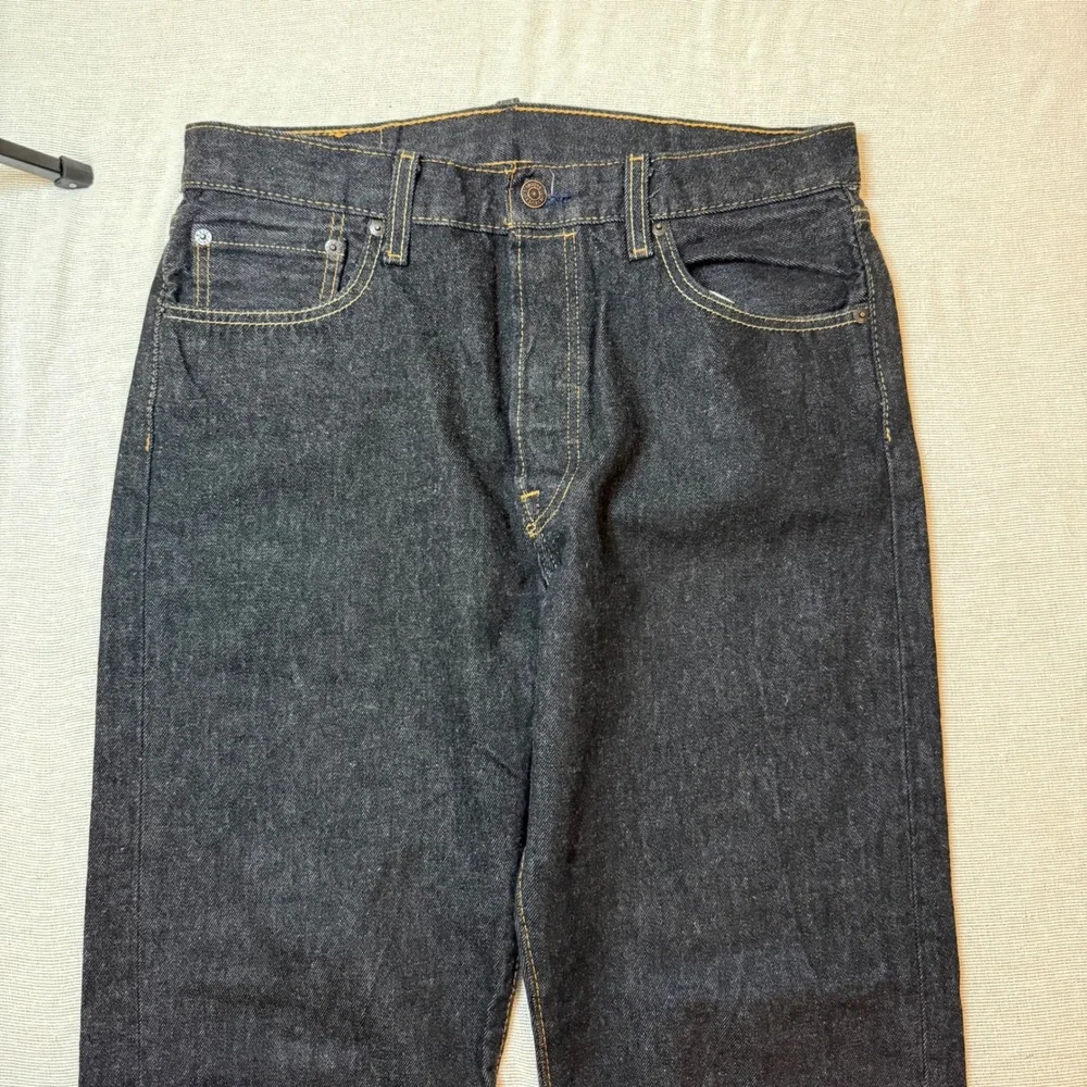 Levi's 501 Jeans Mens 34x34 Dark Indigo Blue Original Fit Button Fly Denim